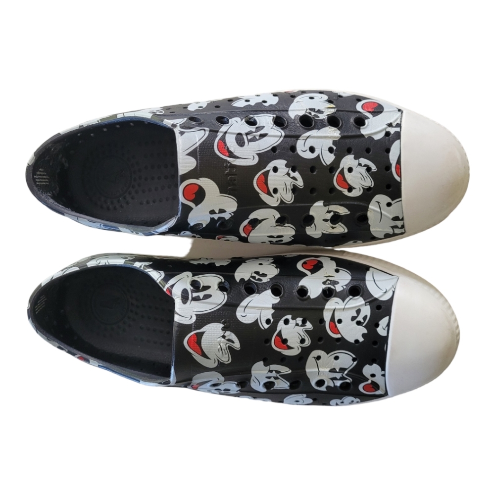 Disney Parks Native Mickey Mouse Black Slip On Shoes Slides Unisex M3 W10